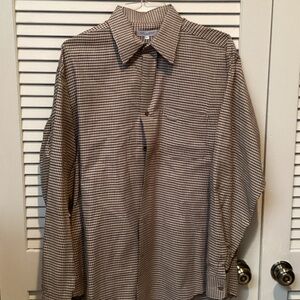 Alex Cannon Classic Brown and Tan Checkered Men's Casual Shirt